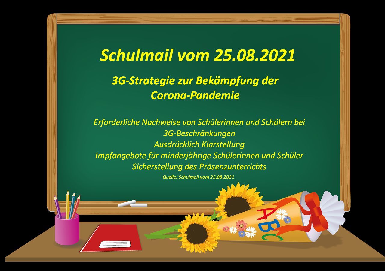 Schulmail vom 25. August 2021 Lehrer NRW