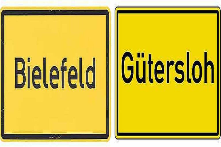 Bielefeld und Gütersloh-b-Ortseingangstafeln