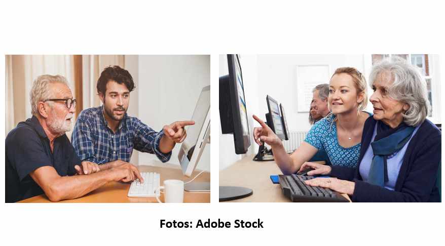 Computerschulung-Senioren, Fotos: Adobe Stock