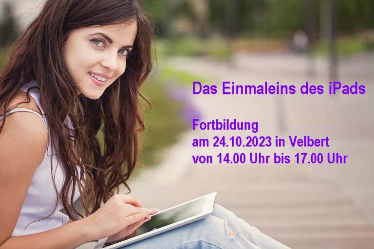 Modern girl student holding an electronic tablet