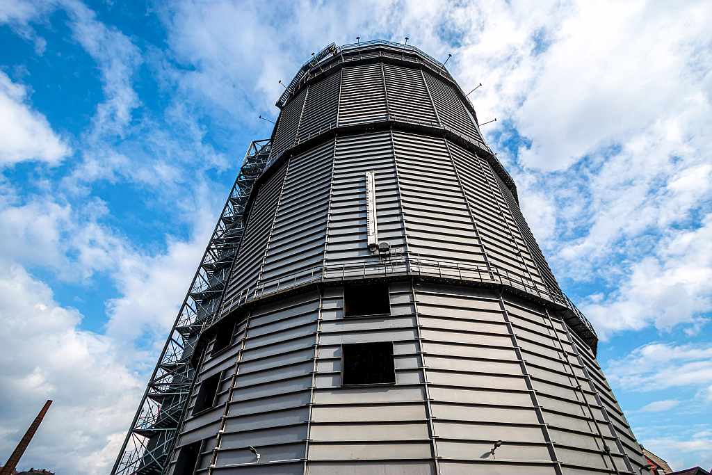 Gaskessel, Visiodrom in Wuppertal. Revitalisiertes Ausstellungshalle und Aussichtsplattform über Wuppertal, Foto: Adobe Stock