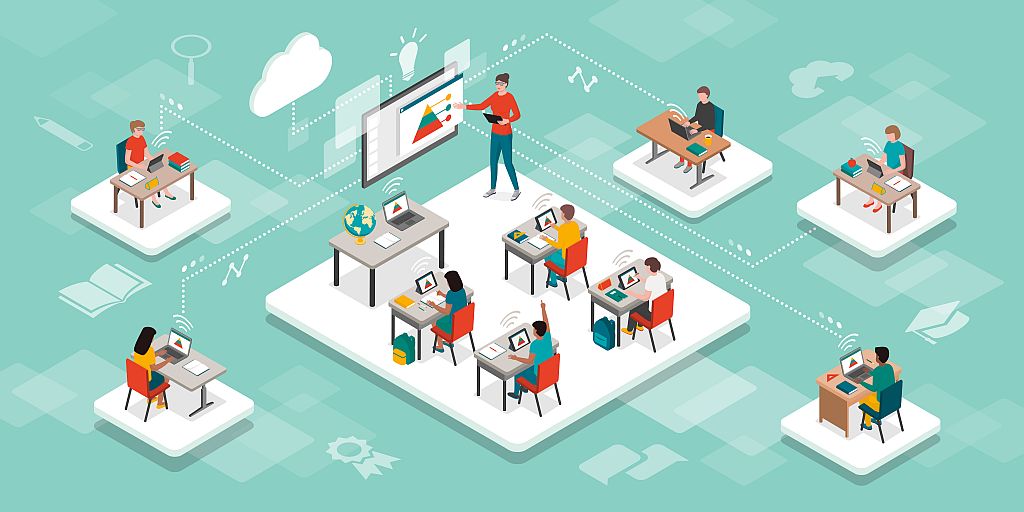 Virtueller Klassenraum, Foto: Adobe Stock